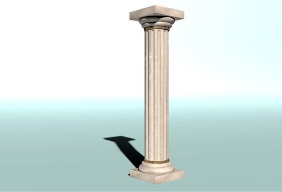 3D Greek Column with 3 Textures