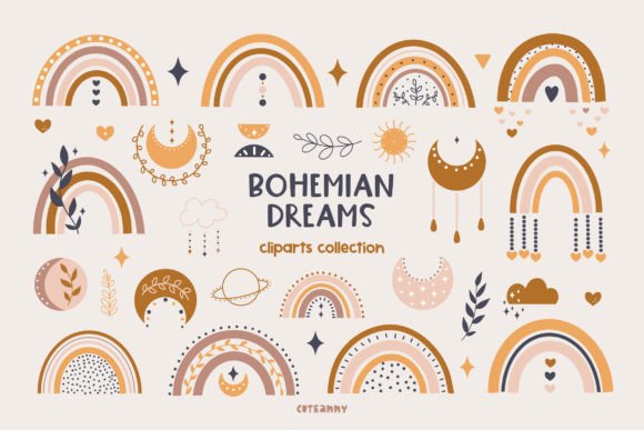 Boho Rainbow: A Versatile and Vibrant Design Element for Creative Projects