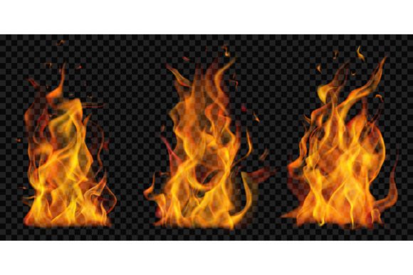 Burning Campfires: A Versatile Vector Graphic for Dark Illustrations