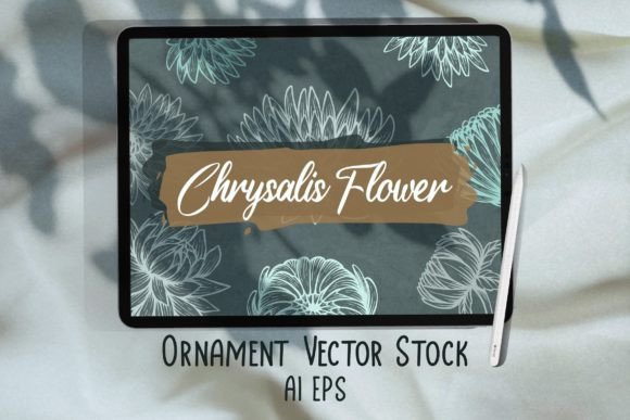 Chrysalis Flower Vector Element: A Vintage Asset for Modern Branding