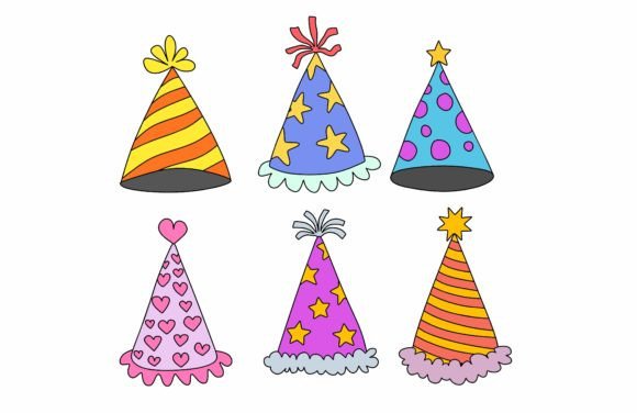 Colored Hat for Party: A Creative Design Resource