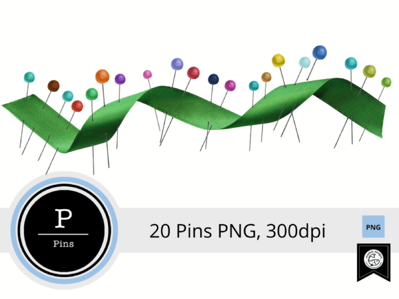 Digital Pins - Pin Clip Art - Pin Embellishments for Creative and Practical Use