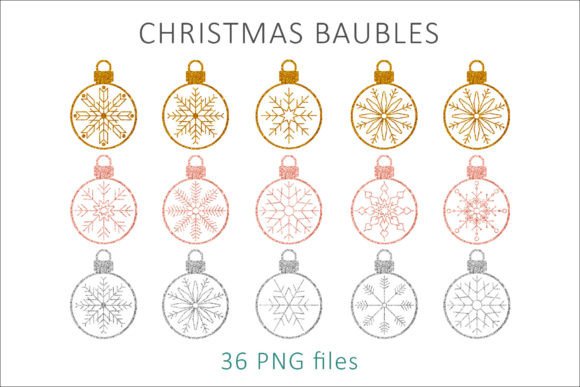 Enhance Your Designs with Premium Christmas Baubles Clipart