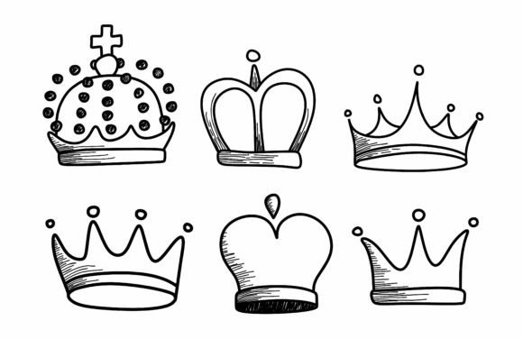 Enhancing Creativity with the Set of Hand Drawn Doodle Crown: A Trendsetter in Design and Branding