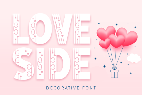 Love Side: A Romantic and Versatile Decorative Font for Celebratory Designs