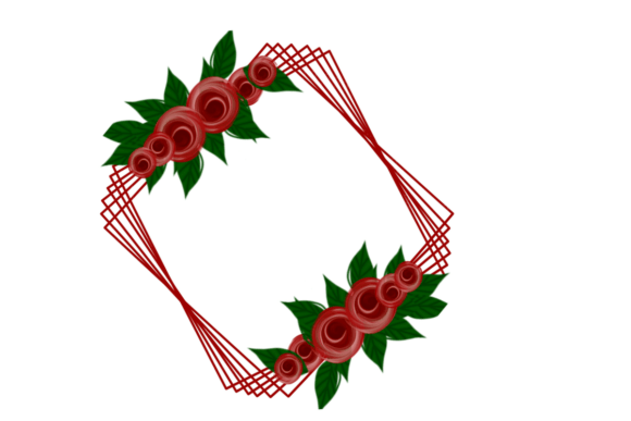 Red Flower Frame