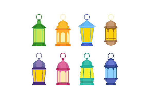 Set of Ramadan Lantern Flat Design: A Practical Creative Resource for Modern Projects