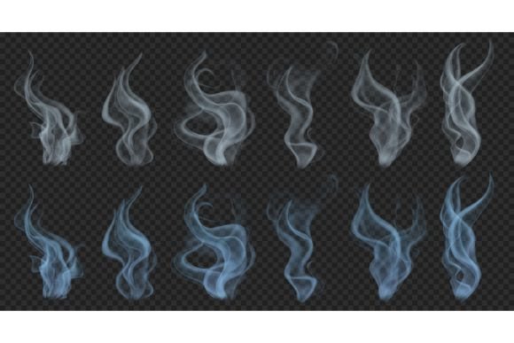 Set of Smoke: Elevating Dark Backgrounds with Realistic Vector Atmosphere