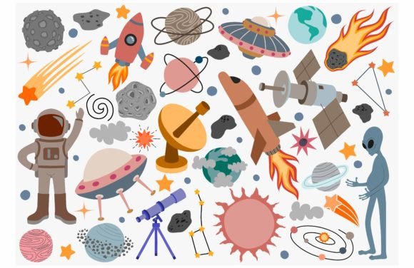 Space Universe Colored: A Versatile Design Asset for Modern Projects