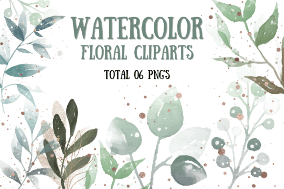 Watercolor Floral Clipart PNGs